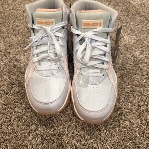 Pink & white girls And 1 basketball shoes size 6 1/2- NEW